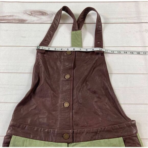 What Goes Around Comes Around Womens Green Tempest Straight Leg Overalls Medium - Picture 12 of 14